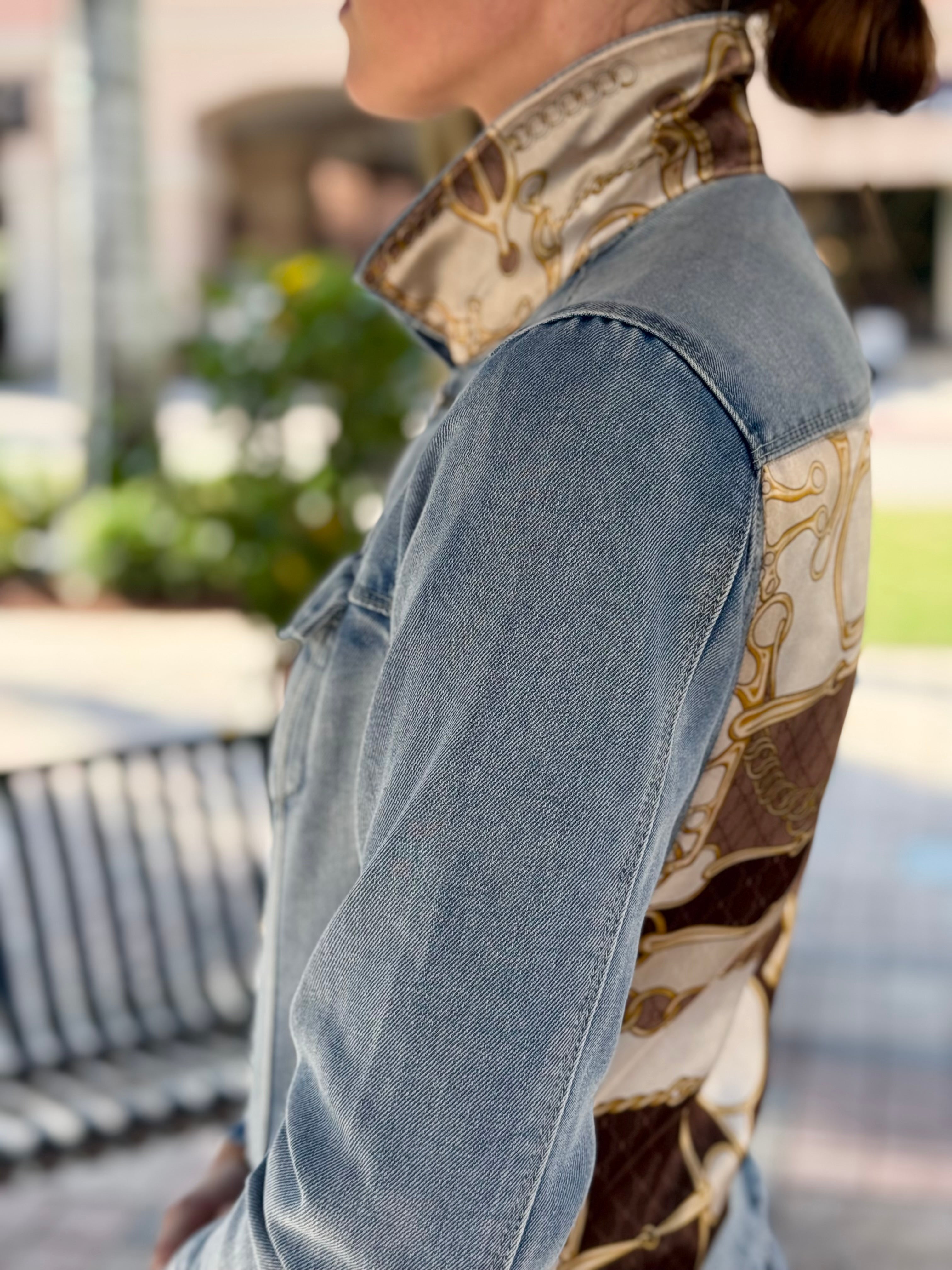 The Light Denim Jacket / Snaffle & Chains - Back of the Bay Boutique