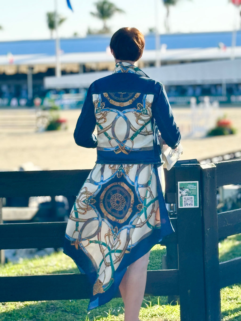 Silk Dress / Blue Stirrup - Back of the Bay Boutique