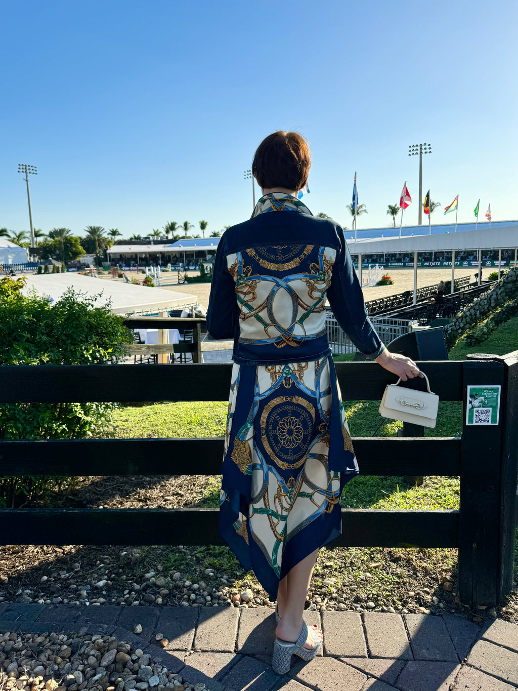 Silk Dress / Blue Stirrup - Back of the Bay Boutique
