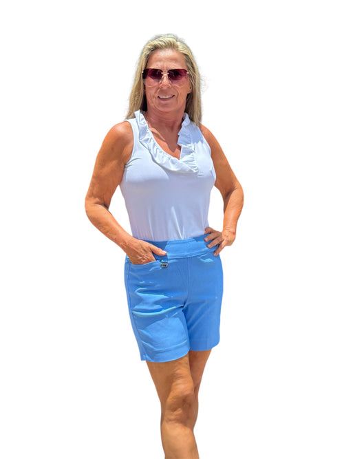 6" Inseam Pull-on Stretch Shorts Bright Periwinkle