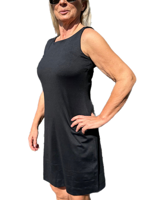 Classic Shift Dress with UPF50+ Black - Back of the Bay Boutique