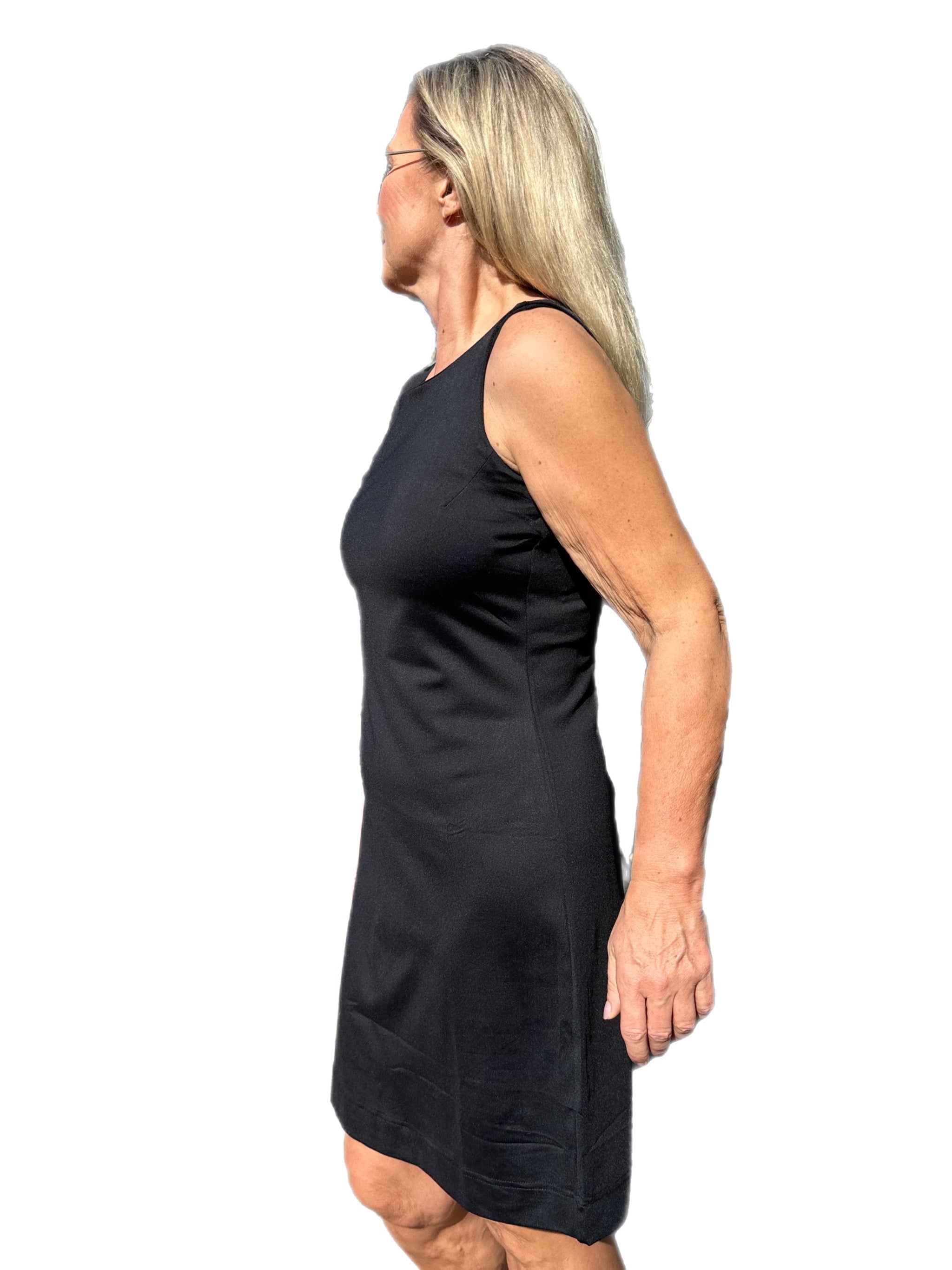 Classic Shift Dress with UPF50+ Black - Back of the Bay Boutique