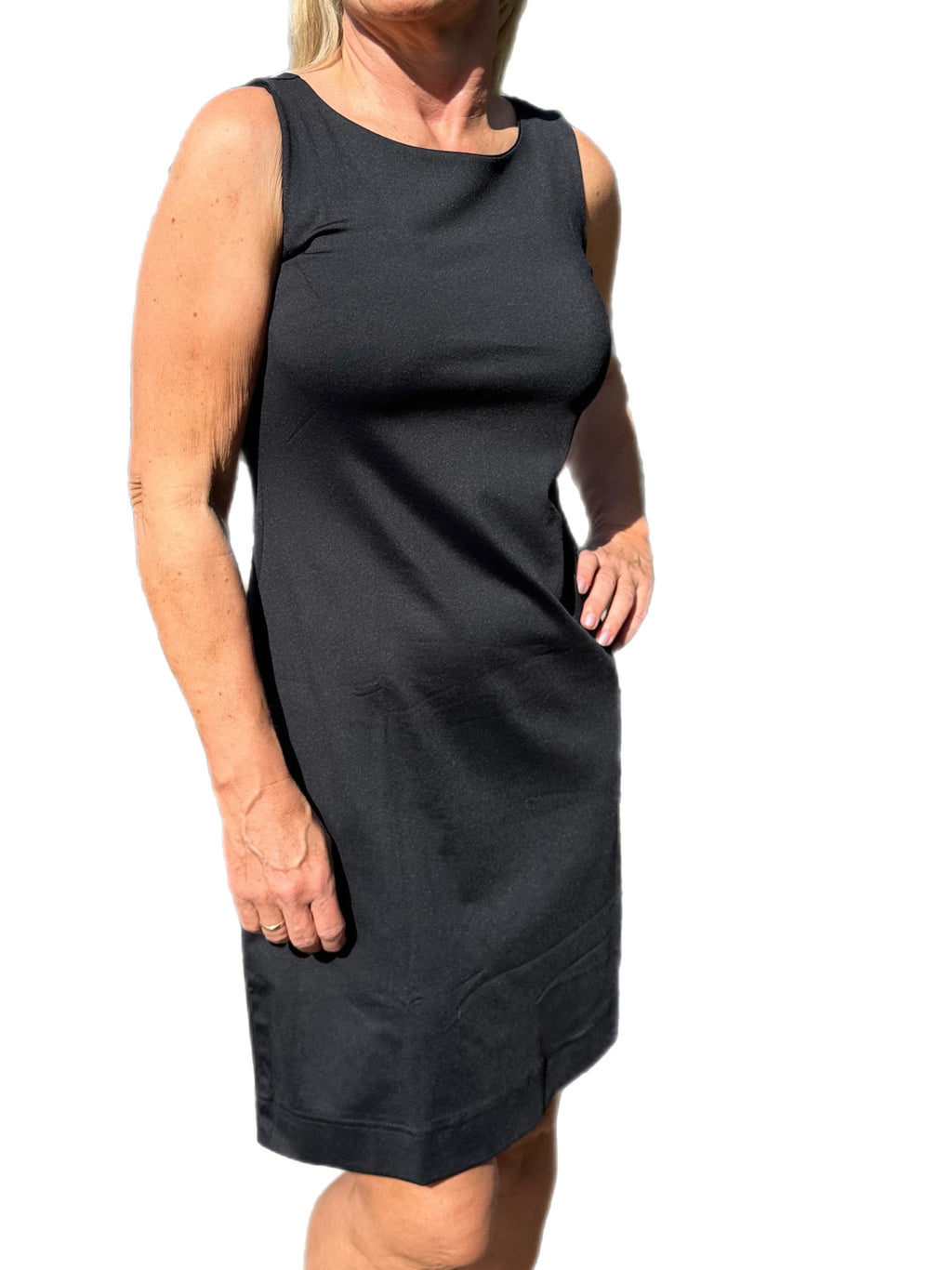 Classic Shift Dress with UPF50+ Black - Back of the Bay Boutique