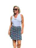 Pull - on Zip Skort with UPF50+ Happy Hour - Back of the Bay Boutique