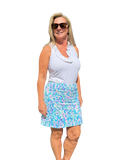 Pull - on Zip Skort with UPF50+ Confetti Pastel - Back of the Bay Boutique