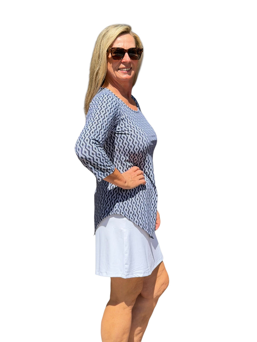 Pull - on Zip Skort with UPF50+ White - Back of the Bay Boutique