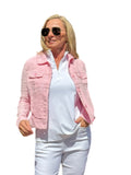 Long-Sleeve Linen Jacket Soft Pink - Back of the Bay Boutique