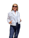 Long - Sleeve Linen Jacket White - Back of the Bay Boutique