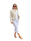 Long - Sleeve Linen Jacket Stone - Back of the Bay Boutique