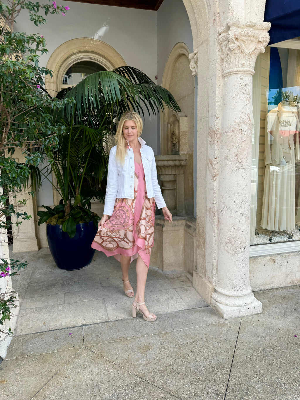 Silk Dress / Pink Stirrup - Back of the Bay Boutique