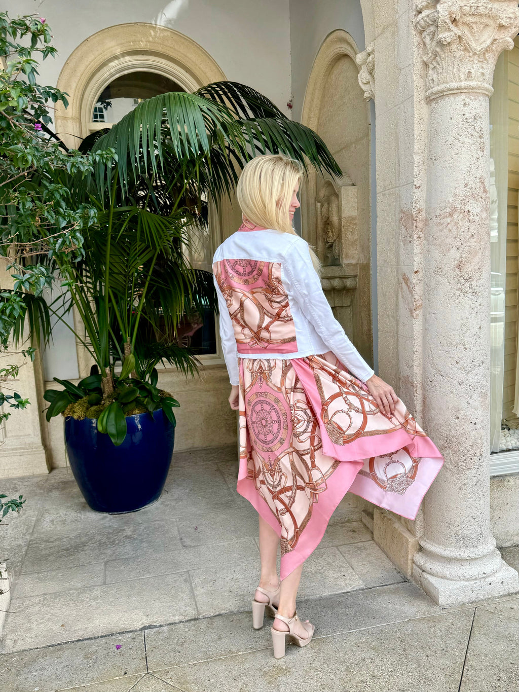 Silk Dress / Pink Stirrup - Back of the Bay Boutique