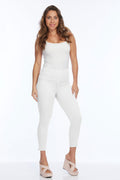 Joy Cropped Denim Jean White - Back of the Bay Boutique