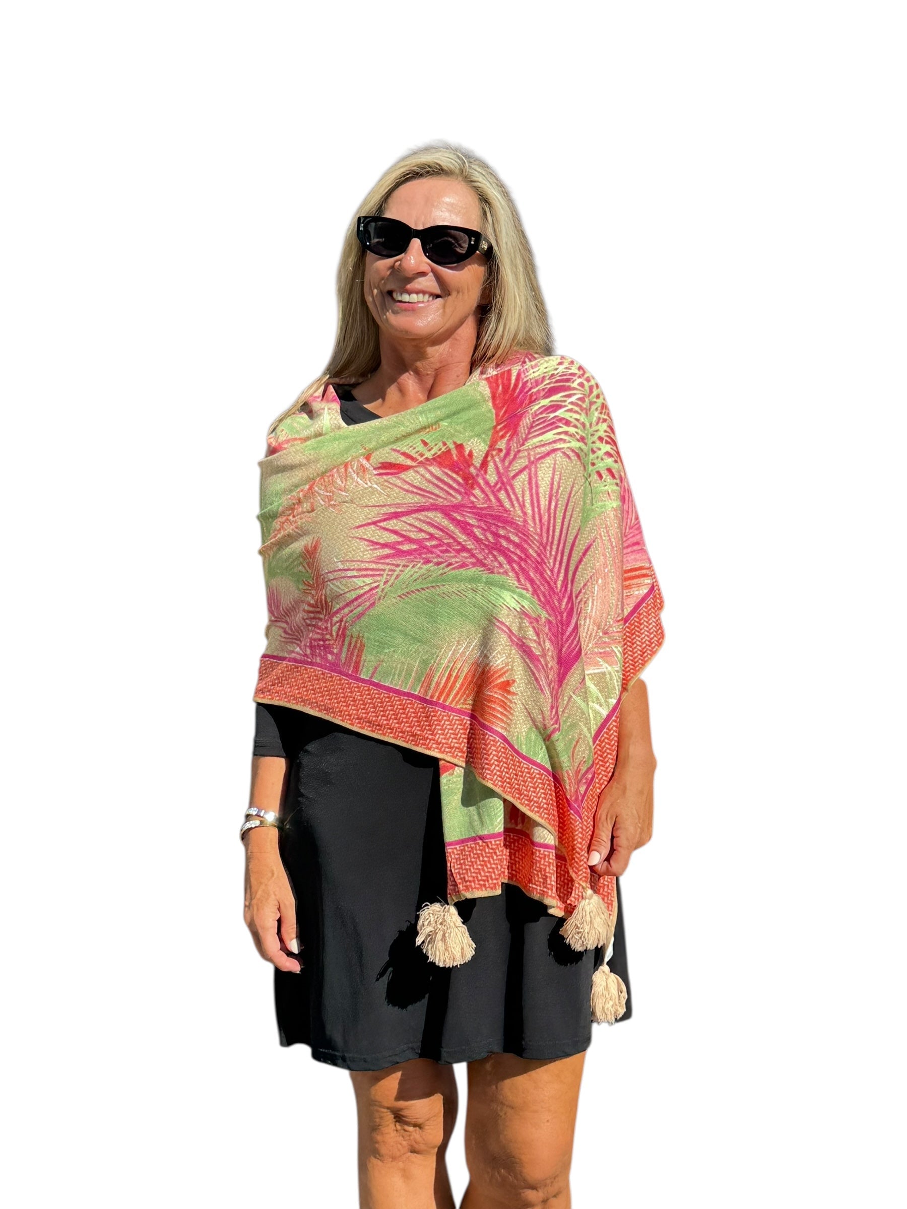 Soft Knit Scarf Bali Natural Multi - Back of the Bay Boutique