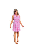 Zipper Swing Dress with UPF50+ Summer Breeze Pink - Back of the Bay Boutique