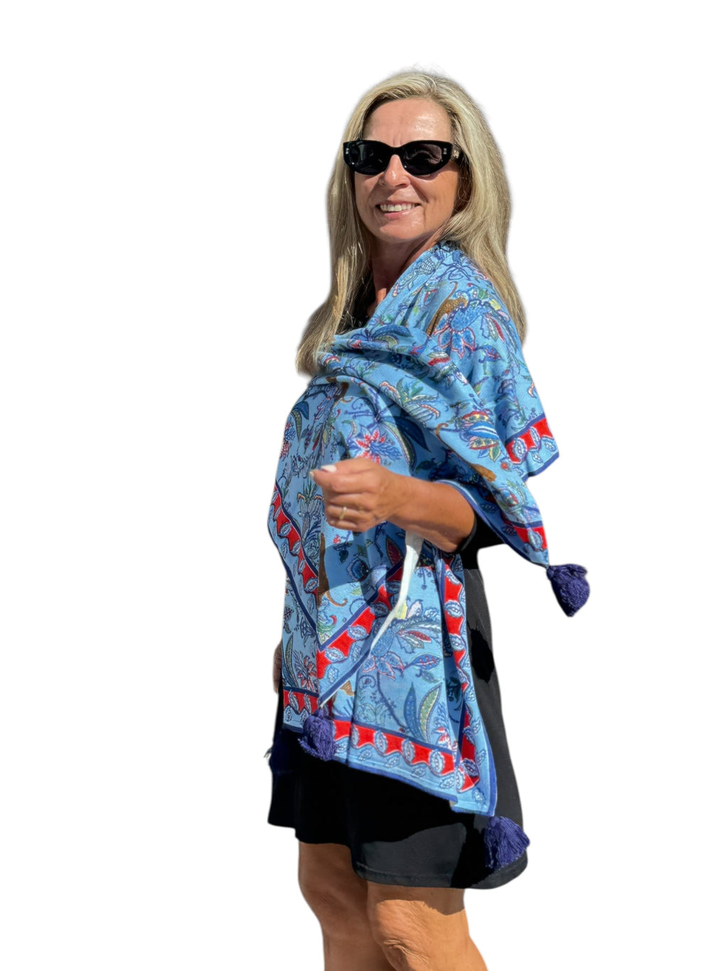 Soft Knit Scarf Jungle Jaguar Bt. Multi - Back of the Bay Boutique