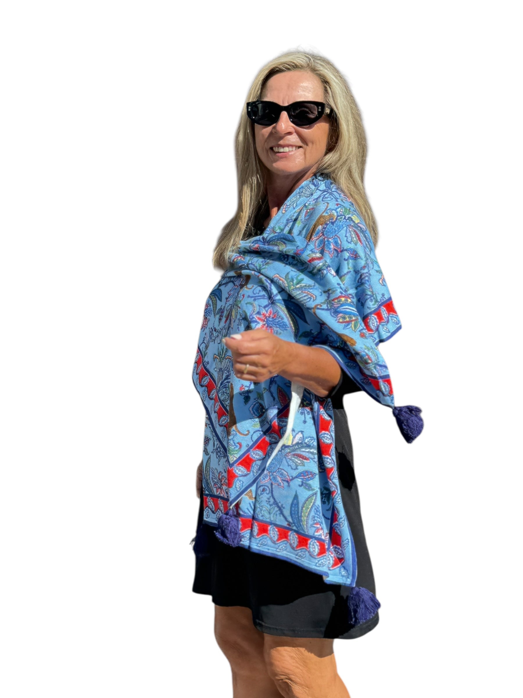Soft Knit Scarf Jungle Jaguar Bt. Multi - Back of the Bay Boutique