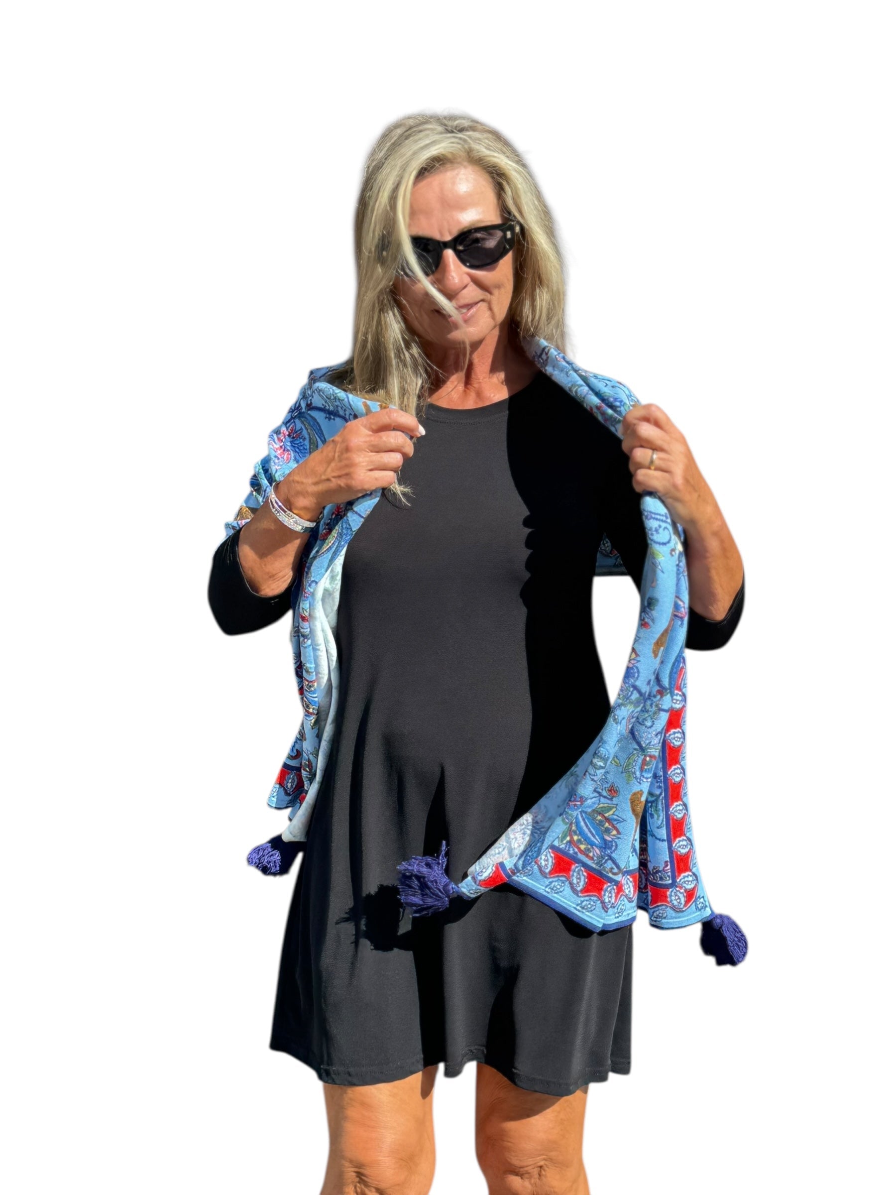Soft Knit Scarf Jungle Jaguar Bt. Multi - Back of the Bay Boutique