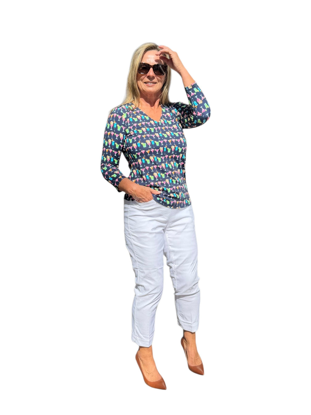 Contemporary Pull - on Capri White - Back of the Bay Boutique