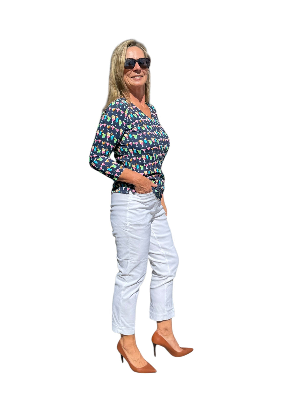 Contemporary Pull - on Capri White - Back of the Bay Boutique
