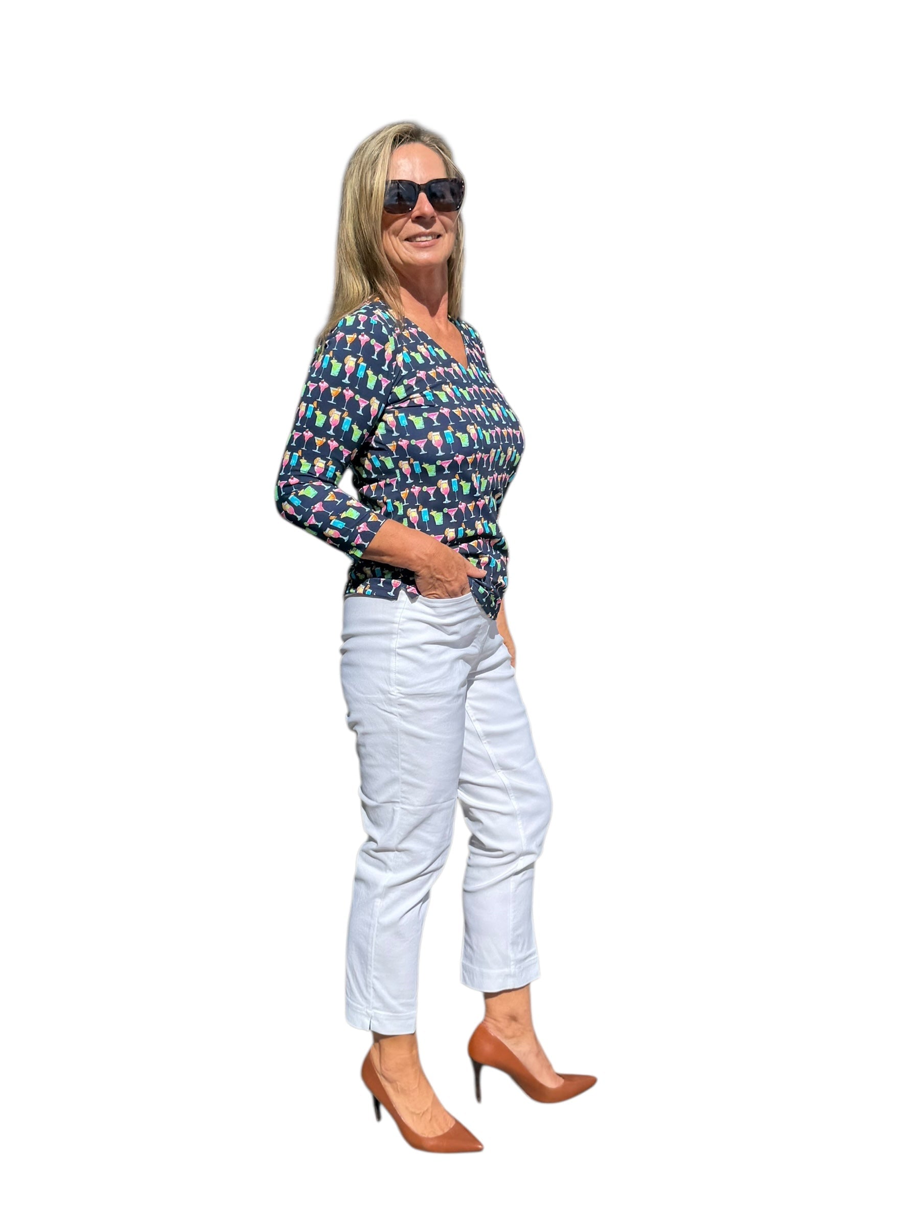 Contemporary Pull - on Capri White - Back of the Bay Boutique