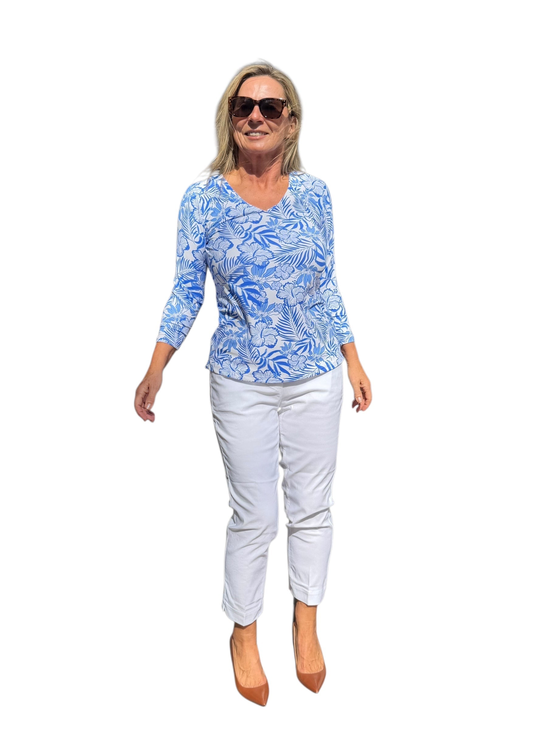 Contemporary Pull - on Capri White - Back of the Bay Boutique