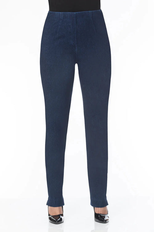 28" Inseam Pull - on Ankle - Length Pant "Sasha Denim" - Back of the Bay Boutique