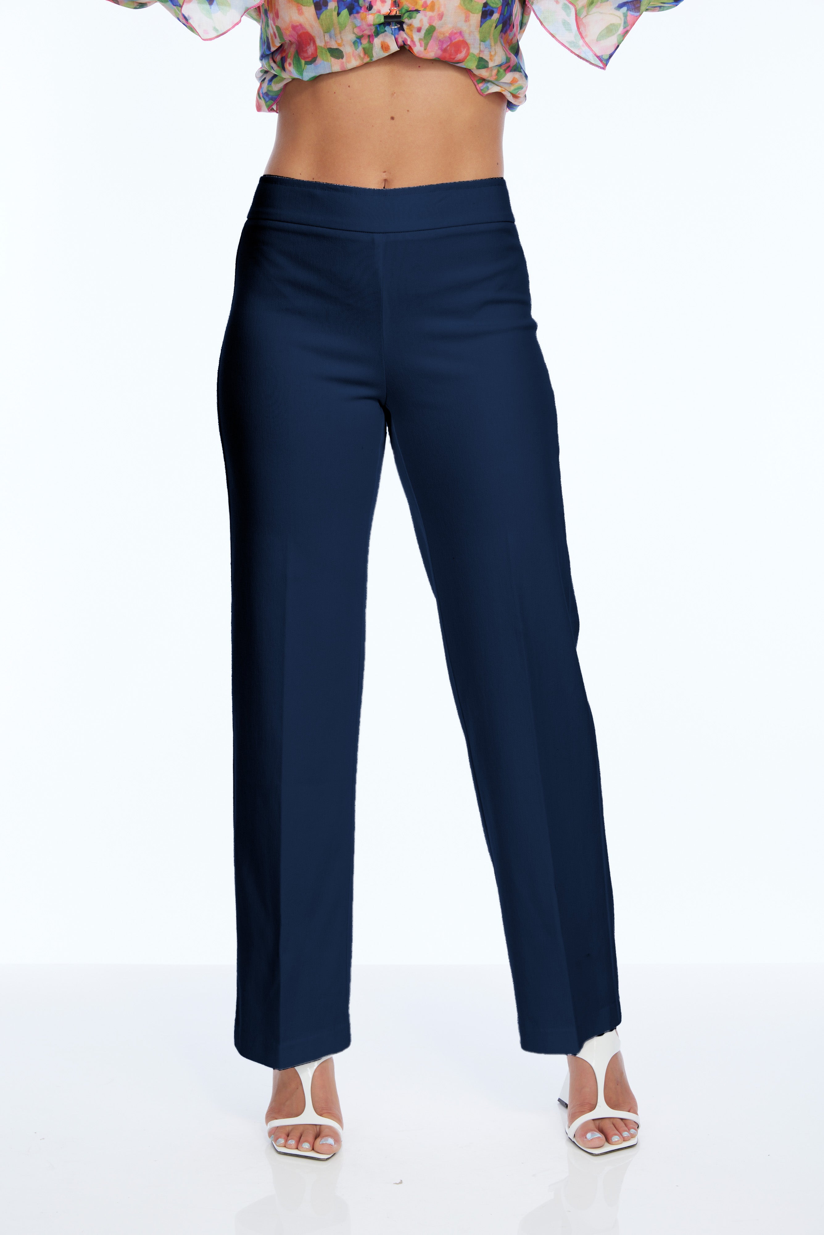 Stella Wide Leg Twill Denim Pant Denim - Back of the Bay Boutique