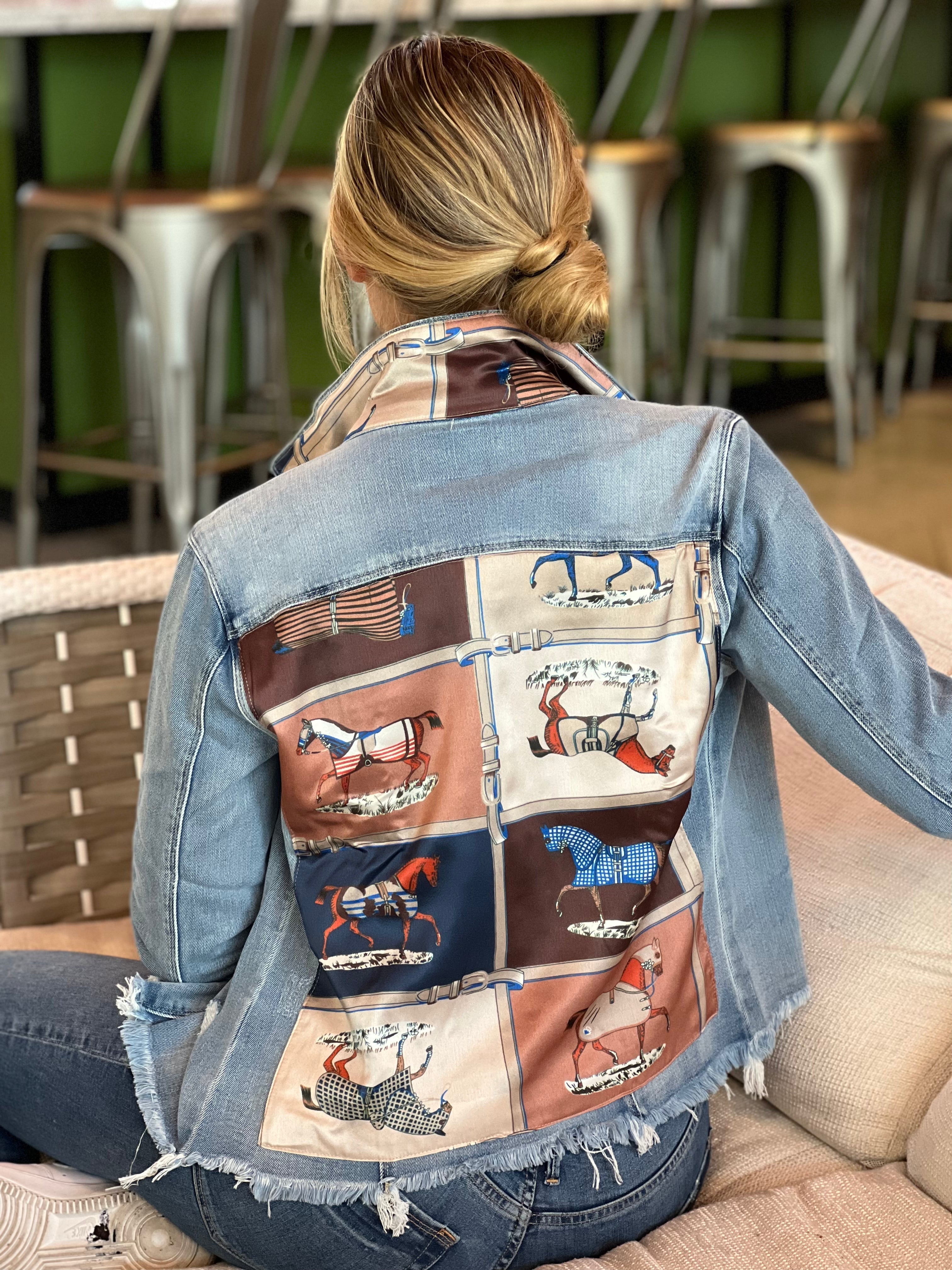 The Light Denim Jacket / Designer Horse - Back of the Bay Boutique