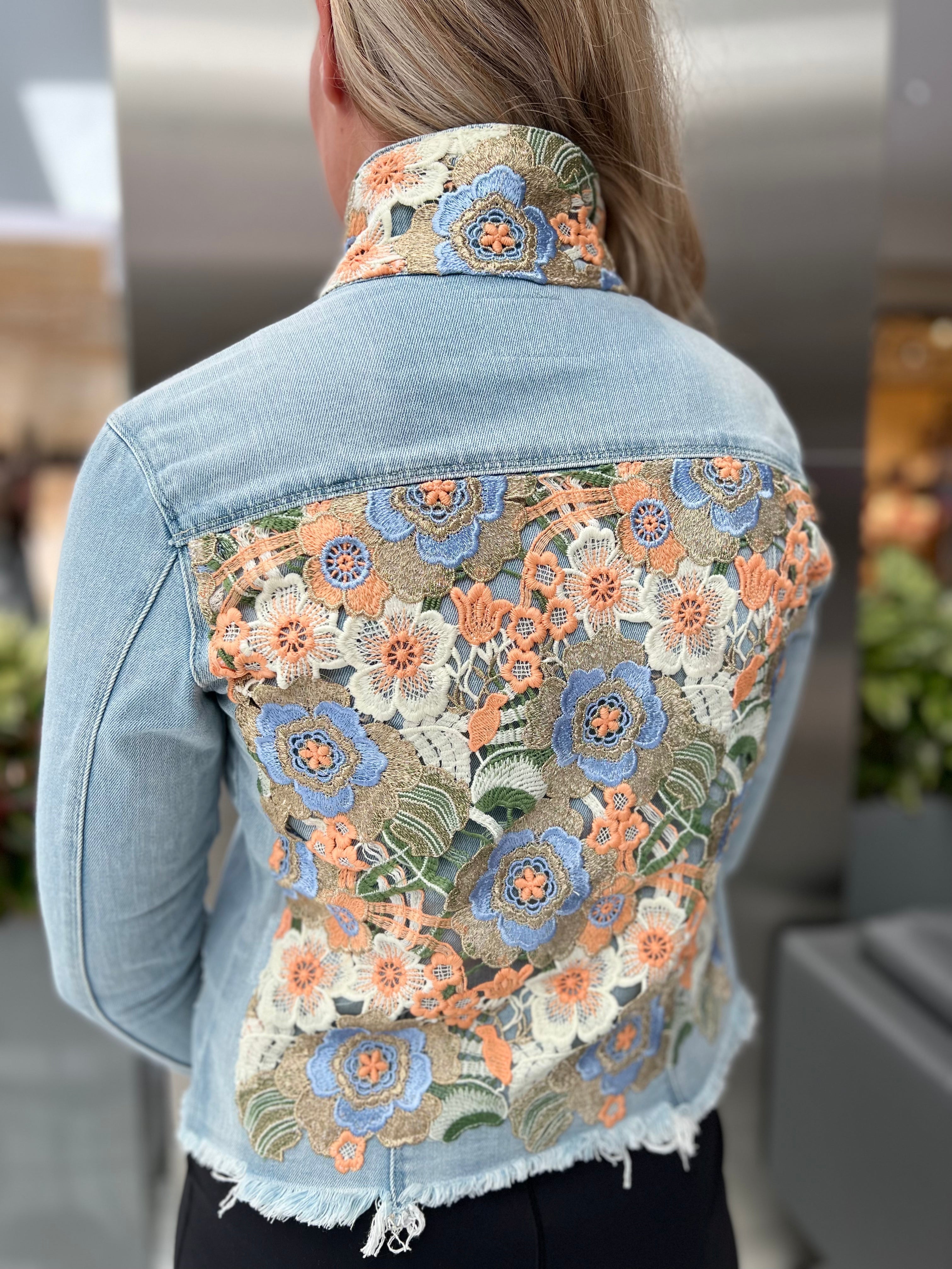 The Light Denim Jacket / Lavish Lace - Back of the Bay Boutique