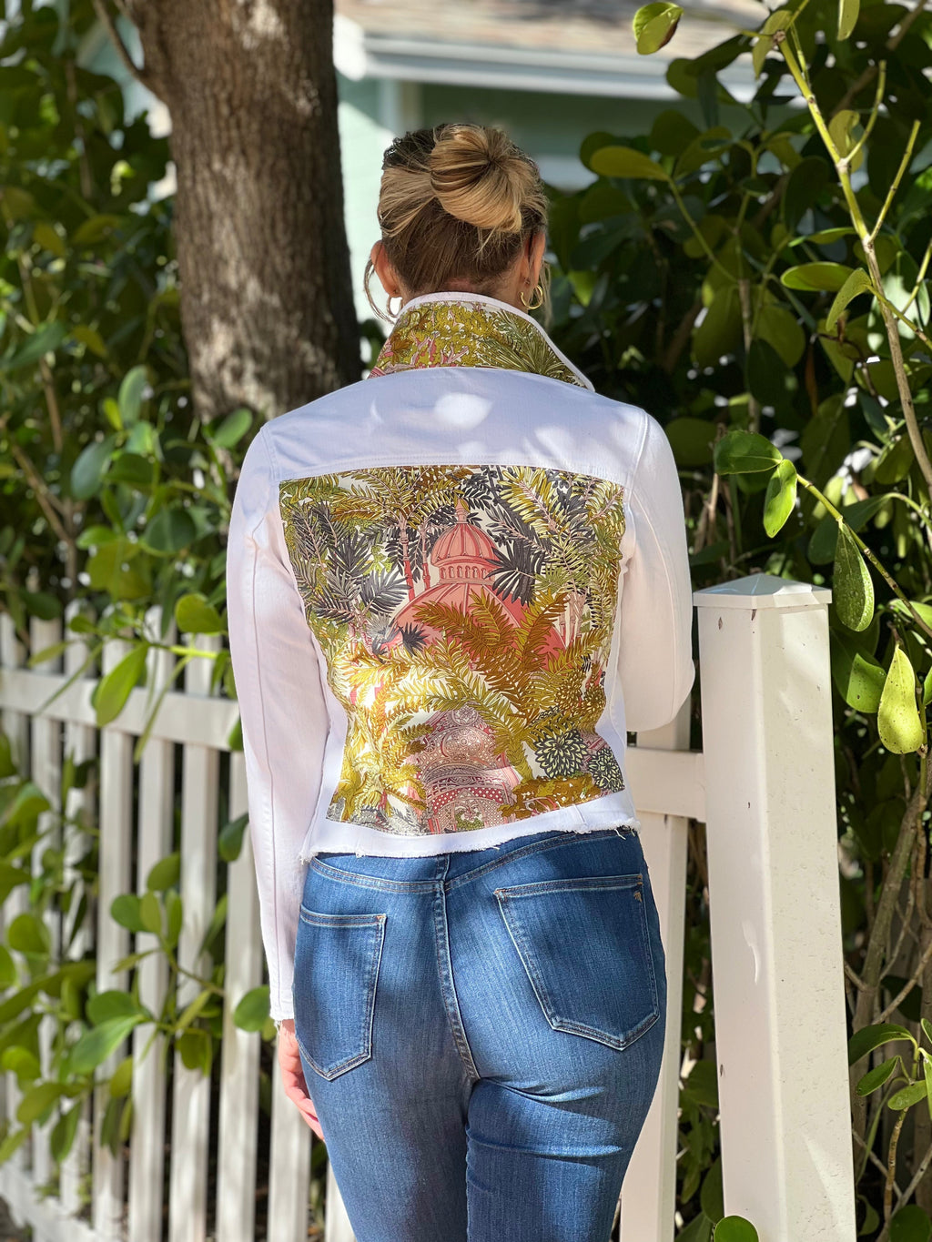The White Denim Jacket / Fall of Mauve - Back of the Bay Boutique