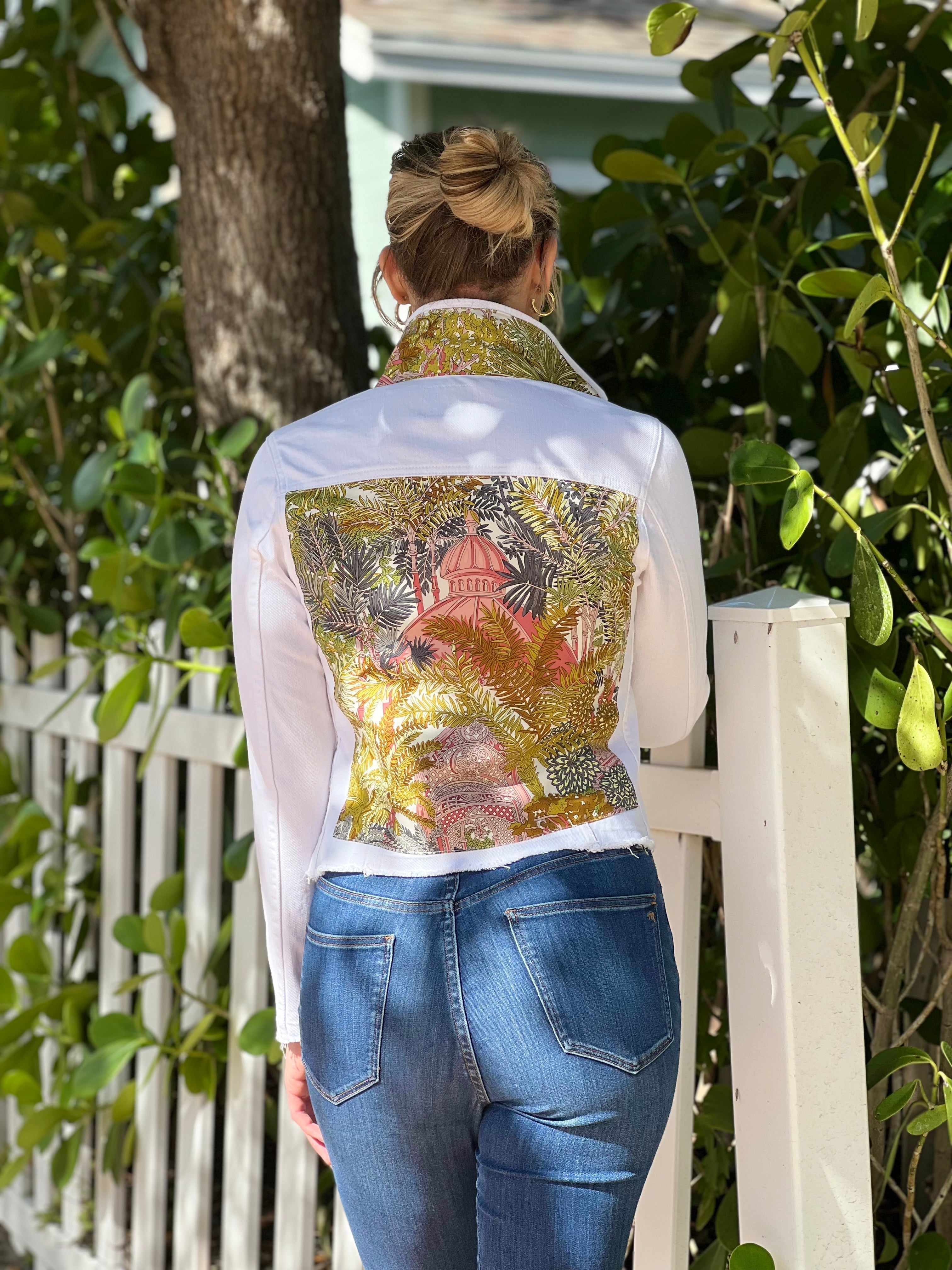 The White Denim Jacket / Fall of Mauve - Back of the Bay Boutique