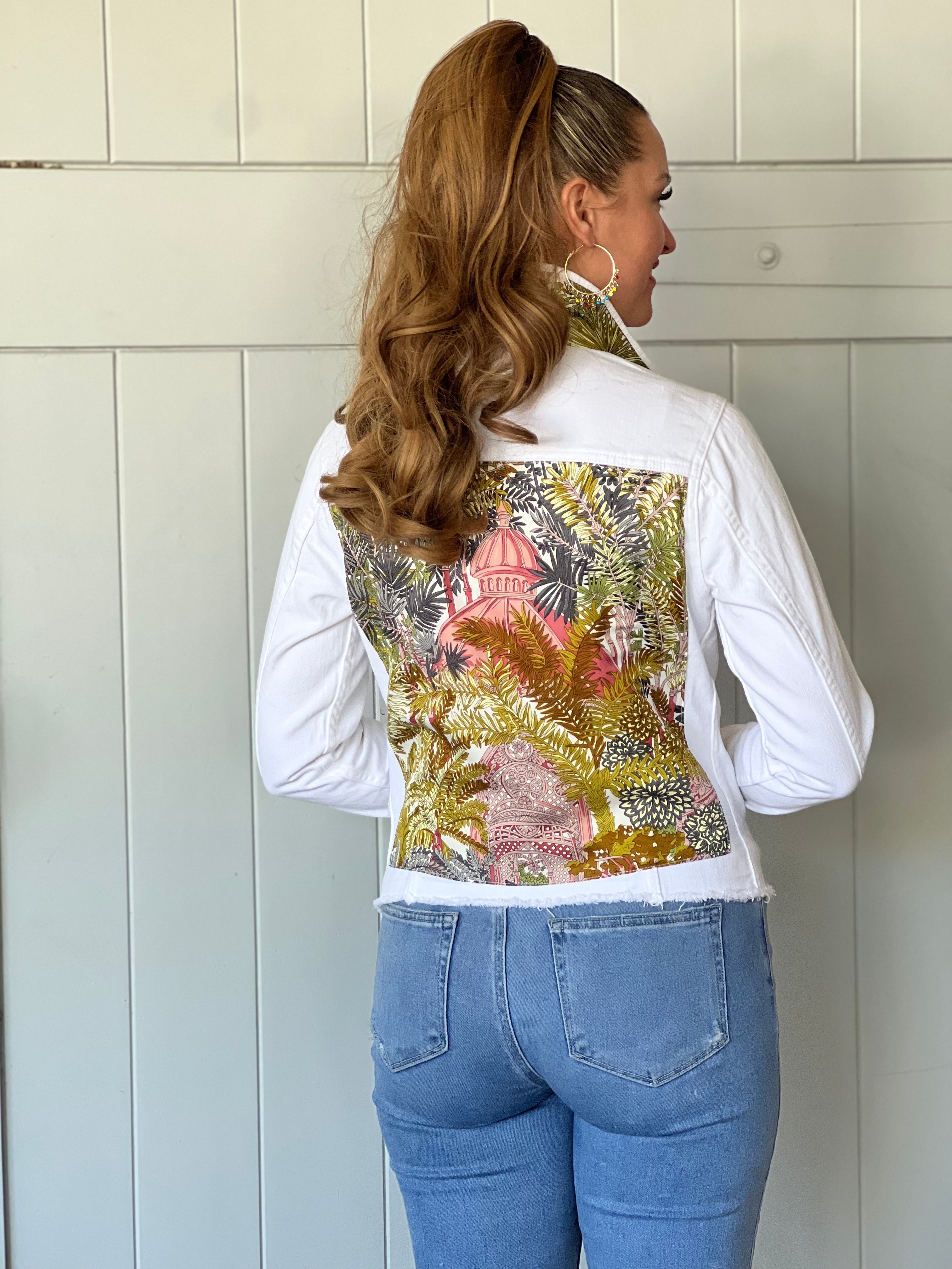 The White Denim Jacket / Fall of Mauve - Back of the Bay Boutique