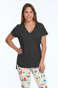 Zoe Short Sleeve Top Black - Back of the Bay Boutique