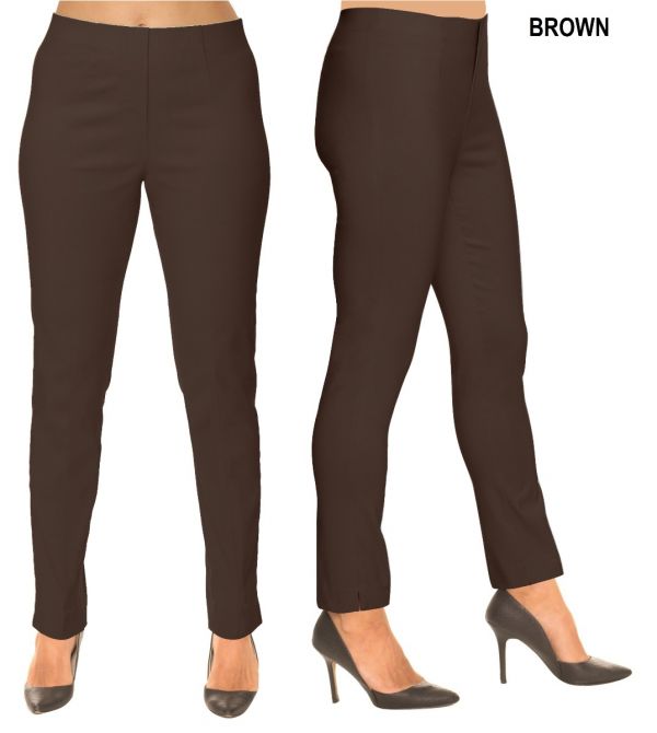 28" Inseam Pull-on Ankle-Length Pant "Sasha" - Back of the Bay Boutique