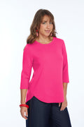 Zofi 3/4 Sleeve Top Punch - Back of the Bay Boutique